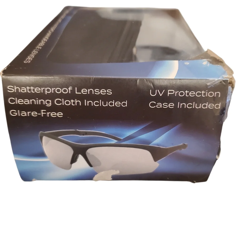 Racer X UV400‎ Sport Sunglasses with 3 pairs Interchangeable Lenses & case NEW